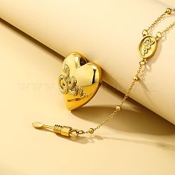 Латунь змея сердце четки урна пепел ожерелья FS-WG49FBC-01