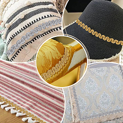 2 пачка 2-х цветных полиэстеровых волнистых кружевных лент OCOR-AR0001-70A