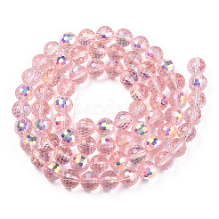 Прозрачные стеклянные бусины гальваническим пряди&nbsp;EGLA-TAC0006-06B