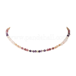 Set aus runden Perlenketten und Armbändern aus natürlichem Amethyst&nbsp;SJEW-JS01383