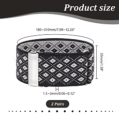 Тканевые эластичные регулируемые повязки на рукавах с железными фурнитурами AJEW-WH0534-01