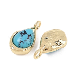 Подвески-капли из синтетической бирюзы KK-B157-33D-G