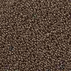 MIYUKIラウンドロカイユビーズ  日本製シードビーズ  8/0  メタリックカラー  （rr457)メタリックダークブロンズ  3mm  穴：1mm  約19000~20500個/ポンド&nbsp;SEED-G008-RR0457