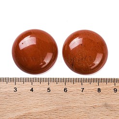 天然石レッドジャスパーカボション  フラットラウンド  27~28x6~8mm&nbsp;G-B085-02A-10