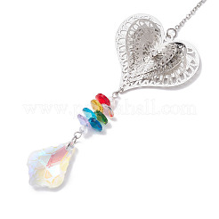 Латунные полые подвесные украшения&nbsp;HJEW-JM01930-03