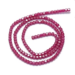 Нити бусин из красного корунда G-G106-N01-02-1