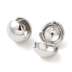 女性のための真鍮のフープピアス  混合図形  プラチナ  16mm&nbsp;EJEW-P292-11B-P