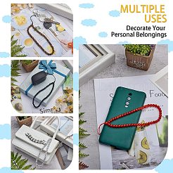 Брелок из натурального малайзийского нефрита и железного сплава с застежкой в виде когтя лобстера HJEW-SW00007-13