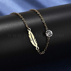 201 браслет-цепочка из нержавеющей стали&nbsp;LS-BJEW-H205-01D-G