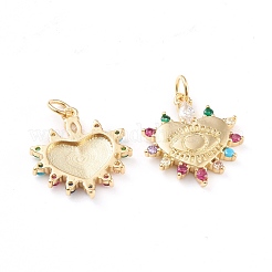 Латунные микро проложить кубического циркония подвески&nbsp;ZIRC-I043-02G