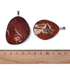 Natürliche rote Jaspis Anhänger&nbsp;G-N362-04P-03
