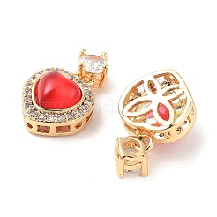 Pendentifs en laiton zircon cubique clair&nbsp;KK-B102-05G-02