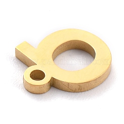 304ステンレスペンダント  マットなスタイル  ギリシャ語のアルファベット  金色  文字.s  文字.s：10x9x1.5mm  穴：1.5mm&nbsp;STAS-F267-10S-G