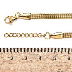 Ионное покрытие (ip) 304 нержавеющая сталь сетка цепи/сетчатые браслеты браслеты BJEW-I274-13G