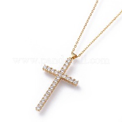 Ожерелье с кулоном из кубического циркония&nbsp;NJEW-F271-01-G