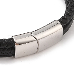 Geflochtene Mikrofaser-Leder-Mehrstrang-Armbänder&nbsp;BJEW-B096-08E