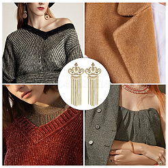 4 шт. хрустальная корона со стразами и цепочкой-кисточкой на лацкан JEWB-CA0001-32G