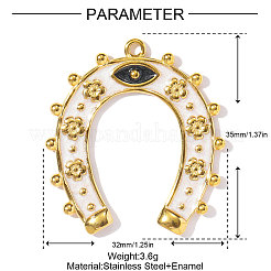 Подвески из нержавеющей стали 304 с эмалью&nbsp;STAS-OY002-34G