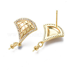 Латунные серьги-гвоздики из циркония KK-N233-137