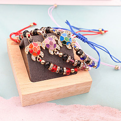 6шт. браслеты из сплава с эмалью в виде черепахи&nbsp;FS-WG462BE-01