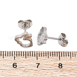 Серьги-гвоздики из нержавеющей стали 304&nbsp;EJEW-N045-04P