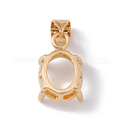 Colgante de latón cabochon ajustes&nbsp;KK-E066-01G-02