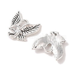 合金のチベット風チャーム  カドミウムフリー＆鉛フリー  鷲/鷹のチャーム  アンティークシルバー  13x13x2mm  穴：2mm&nbsp;X-TIBEP-20305-AS-R