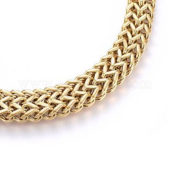 Colliers à chaîne de blé en acier inoxydable 304&nbsp;NJEW-H493-14G