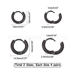 Серьги-кольца Huggie Hoop из нержавеющей стали 304&nbsp;EJEW-UN0001-22