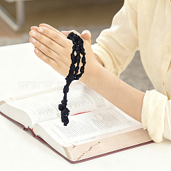 2 collana con ciondolo a croce in cordino intrecciato in poliestere&nbsp;NJEW-DC0001-18