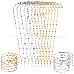 Комплекты украшений из цепочек-скрепок из нержавеющей стали 304 и браслетов SJEW-SC0001-07