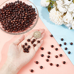 Крашеные натуральные деревянные бусины WOOD-GO0001-07A