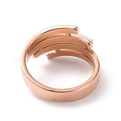 Anillo de dedo de múltiples líneas de rhinestone de cristal&nbsp;RJEW-D120-05B-RG