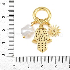 Europäische Anhänger aus Messing mit Mikropavé-Fassung aus Zirkonia&nbsp;CU-CBA65A7-01A-G