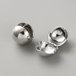 真鍮製フープピアス  ラウンド  プラチナ  15.5x16.5mm&nbsp;EJEW-WH0015-111P