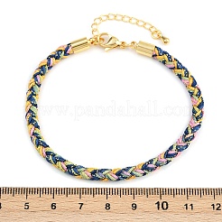 Браслеты из плетеного нейлонового шнура толщиной 4 мм&nbsp;FIND-A057-01G-15