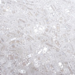 MIYUKIクォーターティラビーズ  日本製シードビーズ  2穴  (qtl160) 結晶光沢  5x1.2x1.9mm  穴：0.7mm  ; 約24000個/500g&nbsp;SEED-MY05-QTL160