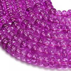 Hilos de cuentas de vidrio de imitación de piedras preciosas teñidas&nbsp;GL-Z001-03A-06