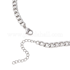 Ожерелья из кубинской цепочки из нержавеющей стали 304 толщиной 5 мм&nbsp;NJEW-JN05849