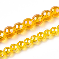 Chapelets de perles en verre transparent électrolytique&nbsp;LS-GLAA-T032-T6mm-AB11