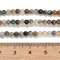Natur Indien Achat Perlen Stränge&nbsp;GG-CBA77FB-A01-3mm