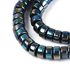 Brins de perles en verre opaque plaquées de couleur AB&nbsp;LS-GLAA-T026-3x6mm-P16