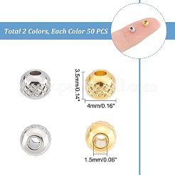 100 pz 2 perline in acciaio inossidabile 304 colorate&nbsp;STAS-UN0036-81