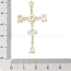 Подвески из настоящей 18-каратной позолоченной латуни с микропаве случайного цвета с кубическим цирконием&nbsp;KK-A209-09G-01