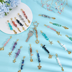 20 шт. подвеска с натуральными и синтетическими драгоценными камнями&nbsp;HJEW-PH02095