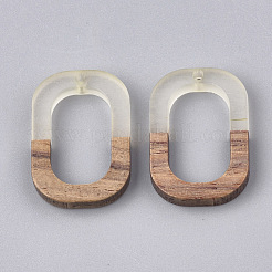 Pendentifs en bois de résine et de noyer&nbsp;X-RESI-S358-07B