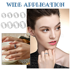 16 шт. 8 размера 201 нержавеющая сталь рифленые кольца для пальцев STAS-UN0041-45