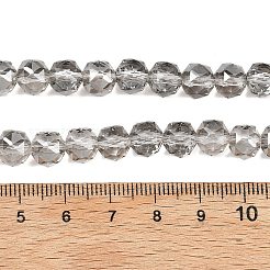 Гальванические непрозрачные стеклянные бусины&nbsp;GLAA-H040-01D