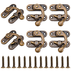 6 pestillo de hierro con gancho y cerradura de bocina con 24 tornillos&nbsp;IFIN-CP0003-01AB