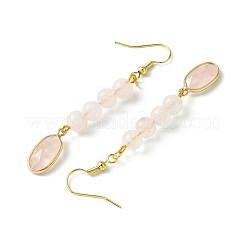 Женские серьги с подвесками из розового кварца EJEW-JE05928-02